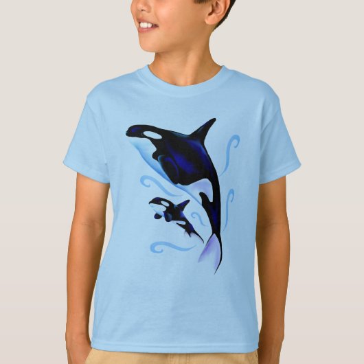 Orca Mam en Baby T-shirt (Voorkant)