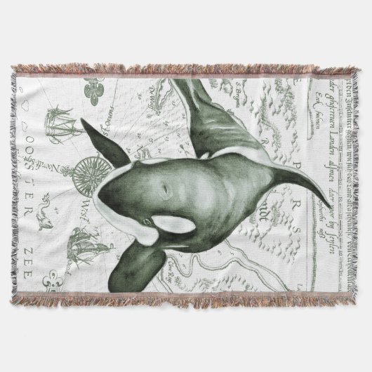 Orca Map Green Deken (Voorkant)