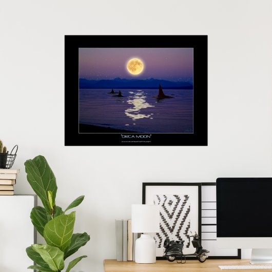 ORCA MOON Fantasy Art Poster (Thuiskantoor)