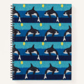 Orca (motif) - Cahier à spirale (Devant)