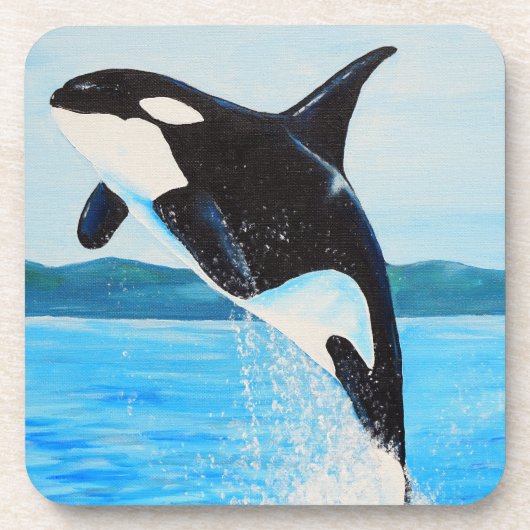 Orca Painting Bier Onderzetter (Voorkant)