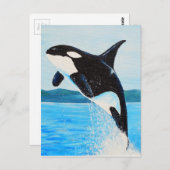 Orca Painting Briefkaart (Voorkant / Achterkant)