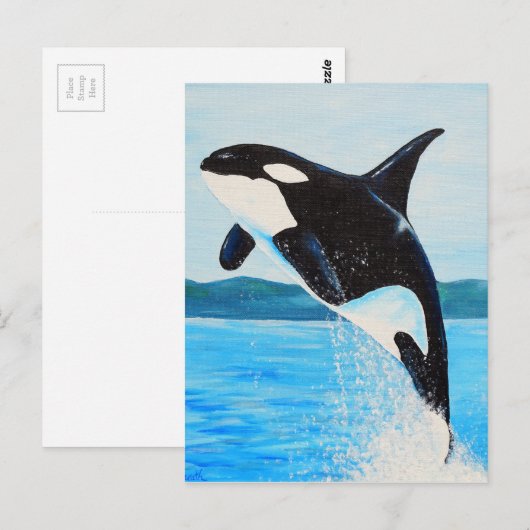 Orca Painting Briefkaart (Voorkant / Achterkant)