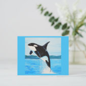 Orca Painting Briefkaart (Staand voorkant)