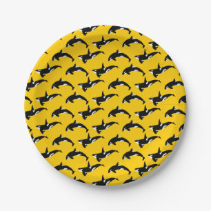 Orca Pattern: Geel Papieren Bordje