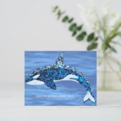 Orca Positive Thinking Postcards Feestdagenkaart (Staand voorkant)