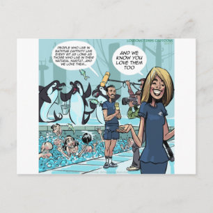 Orca Revenge van Rick London Funny Briefkaart