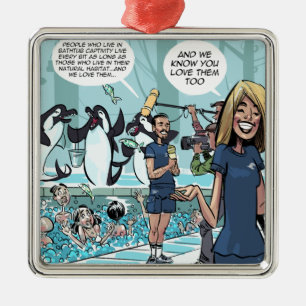 Orca Revenge van Rick London Funny Metalen Ornament