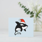 Orca Santa Feestdagenkaart (Staand voorkant)