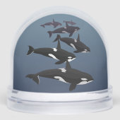 Orca Snow Globe Custom Killer Whale Snow Globe Sneeuwbol (Voorkant)