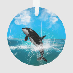 Orca springen ornament