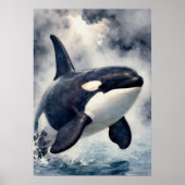 Orca Stormy waves, Poster (Devant)