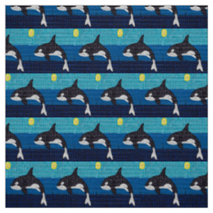 Orca - Tissu Popeline de Polyester