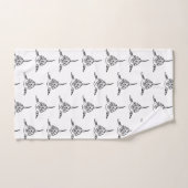 Orca tribale noire et blanche (Serviette à main)