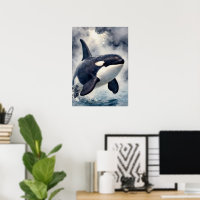Orca Vagues orageuses, Affiche