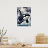 Orca Vagues orageuses, Affiche (Cuisine)
