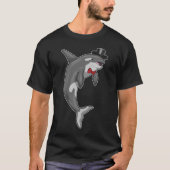Orca-verlovingscilinder bruiloft t-shirt (Voorkant)