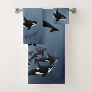 Orca walvis badsets orka walvissen badkamer handdo bad handdoek