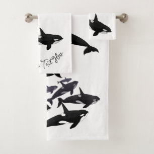 Orca walvis badsets orka walvissen badkamer handdo bad handdoek