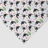 Orca walvis tissuepapier wit (Detail)