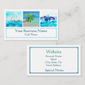 Orca walvisboot palm tree Ocean Beach tropical Visitekaartje (Voorkant / Achterkant)