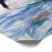 Orca, waterverf walvis, Poster waarde (Hoek)