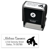 Orca Whale Adres Zelfinktende Stempel (In situ)