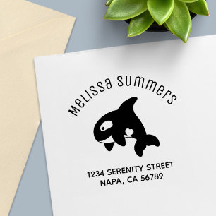 Orca Whale Arch Adres Zelfinktende Stempel