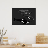 Orca Whale Art Poster Tueur Whale Imprimé toile (Cuisine)