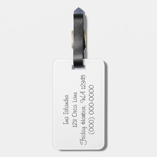 Orca Whale Bagagelabel (Achterkant verticaal)