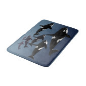 Orca Whale Bath Mat Killer Whale Art Bath Decor (Gekanteld)