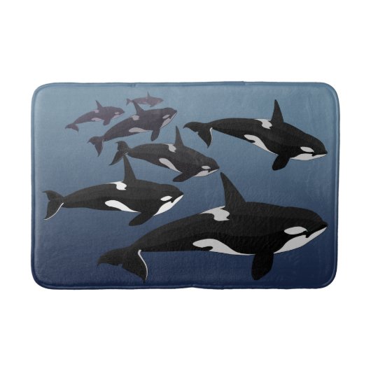 Orca Whale Bath Mat Killer Whale Art Bath Decor (Voorkant)