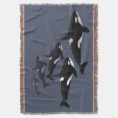 Orca Whale Blanket Killer Whale Art Thlinders Deken (Voorkant Verticaal)