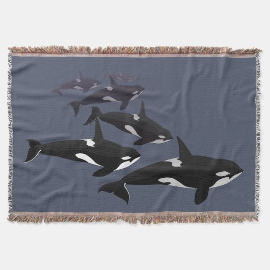 Orca Whale Blanket Killer Whale Art Thlinders Deken (Voorkant)