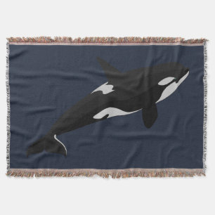 Orca Whale Blanket Killer Whale Art Thlinders Deken
