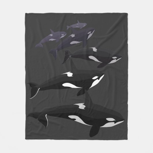 Orca Whale Blanket Killer Whale Fleece Blankets (Voorkant)