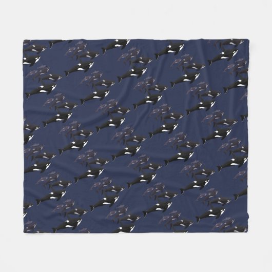 Orca Whale Blanket Killer Whale Fleece Blankets (Voorkant (Horizontaal))