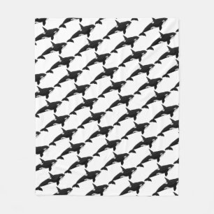 Orca Whale Blanket Killer Whale Fleece Blankets