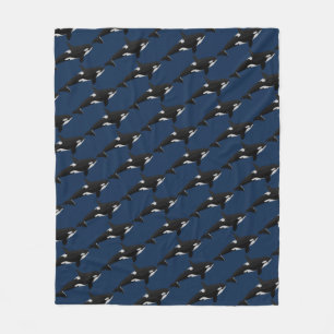 Orca Whale Blanket Killer Whale Fleece Blankets Deken