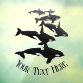 Orca Whale Decal Custom Whale Art Window Cling (Vel 3)