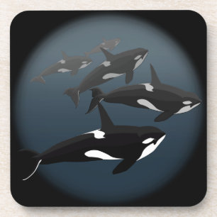 Orca Whale Dessous de verre Killer Whale Art Boiss