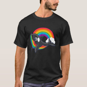 Orca Whale Gay Rainbow LGBTQ Pride T-shirt