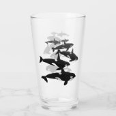 Orca Whale Glass Killer Whales Glasses personalise Glas (Achterkant)