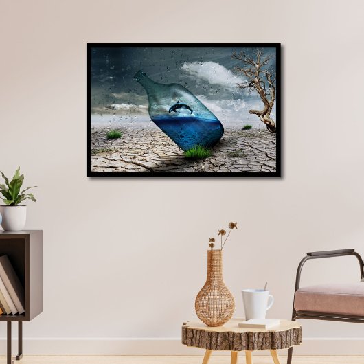 Orca Whale in a Bottle Imprimer Poster Oeuvre mura