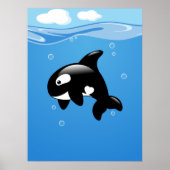 Orca Whale in Ocean Poster (Voorkant)