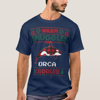 Orca Whale Kerstmis PajamaUgly KerstSweater T-shirt