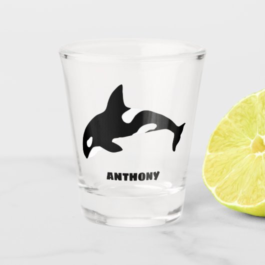 Orca Whale, Killer Whale Personalized Shot Glas (Voorkant)