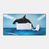 Orca Whale Leaping dans l'océan (Clavier et souris)