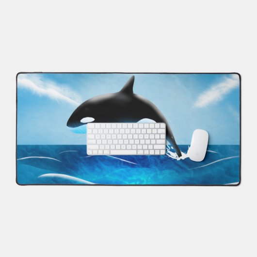 Orca Whale Leaping dans l'océan (Clavier et souris)
