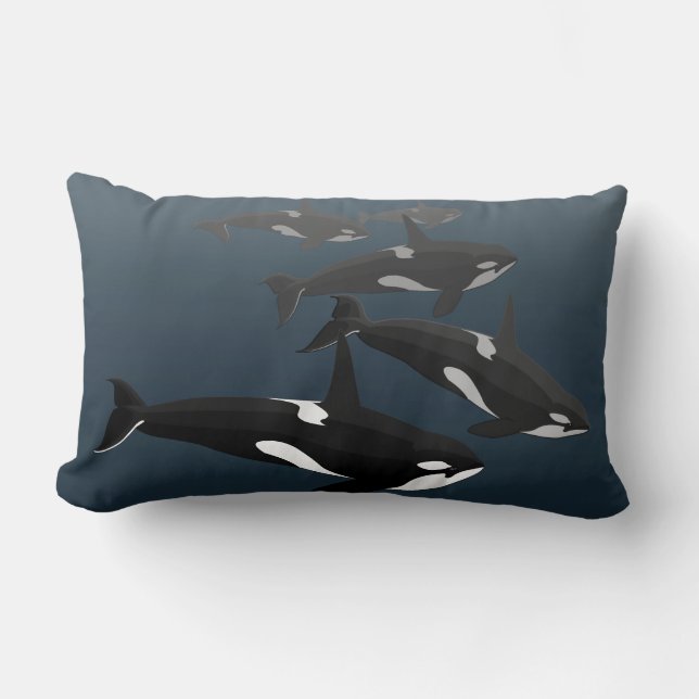 Orca Whale Pillow Killer Whale Art Sierkussennen Kussen (Voorkant)